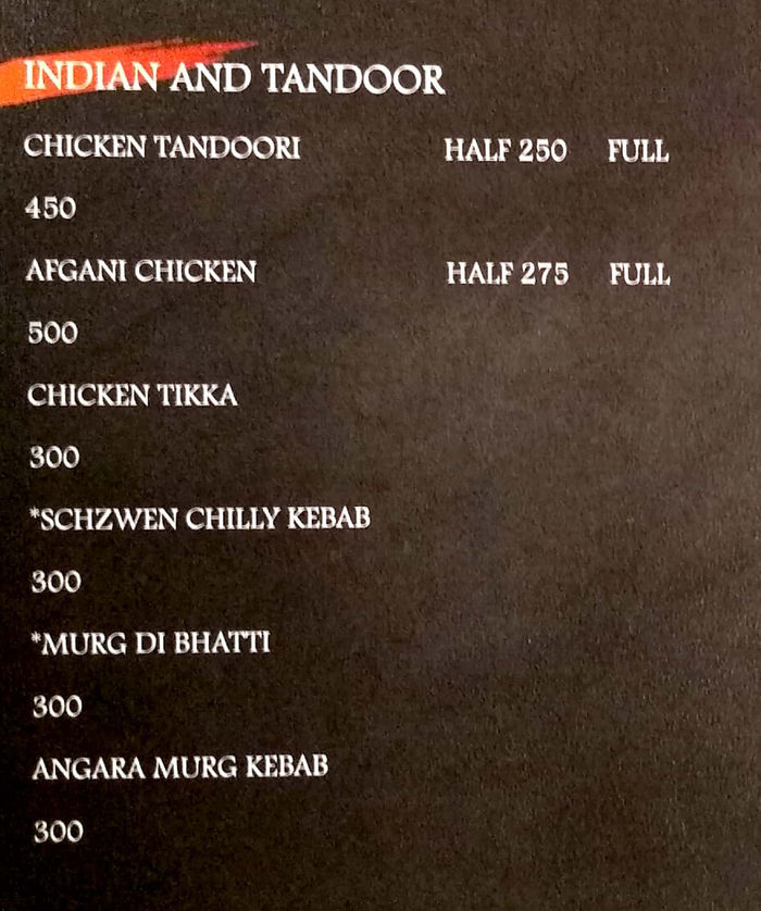 Kings Only Cafe Menu and Price List for Rajouri Garden Extension, New