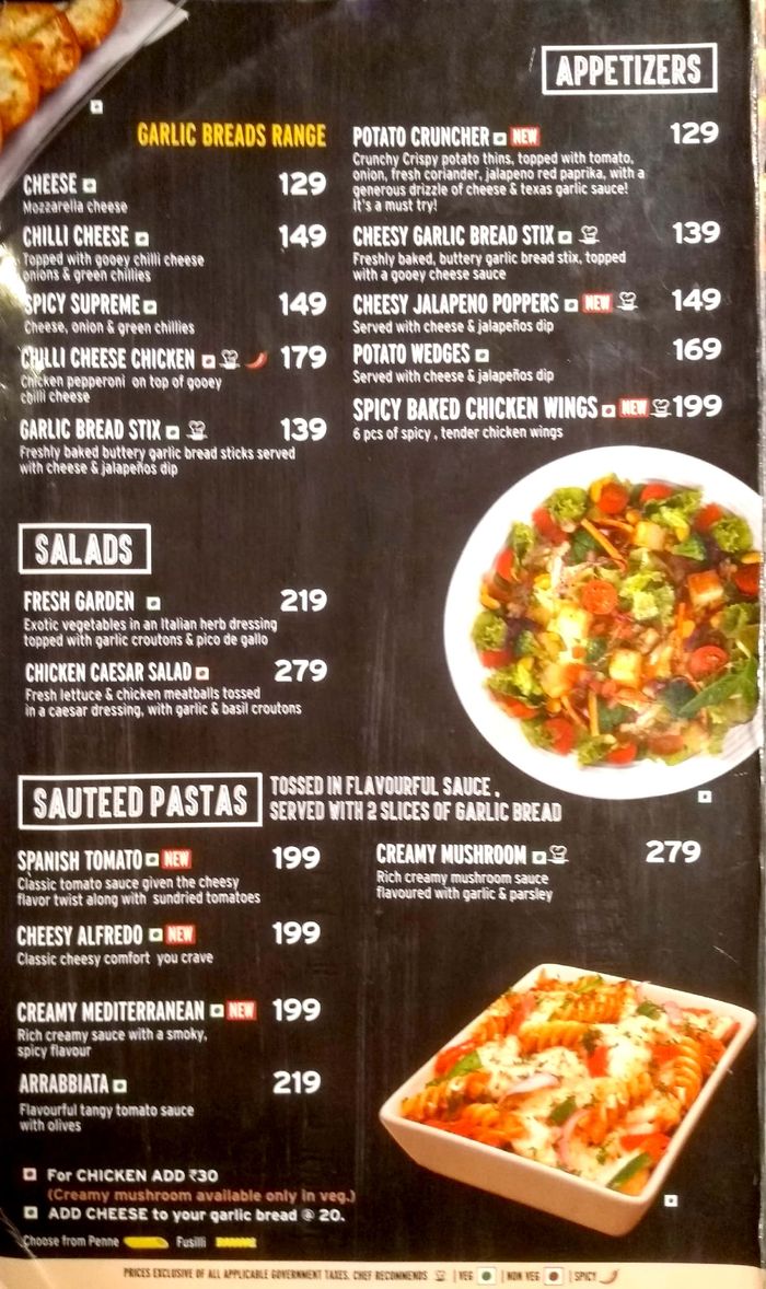 Pizza Hut Menu And Price List For Janakpuri District Centre New