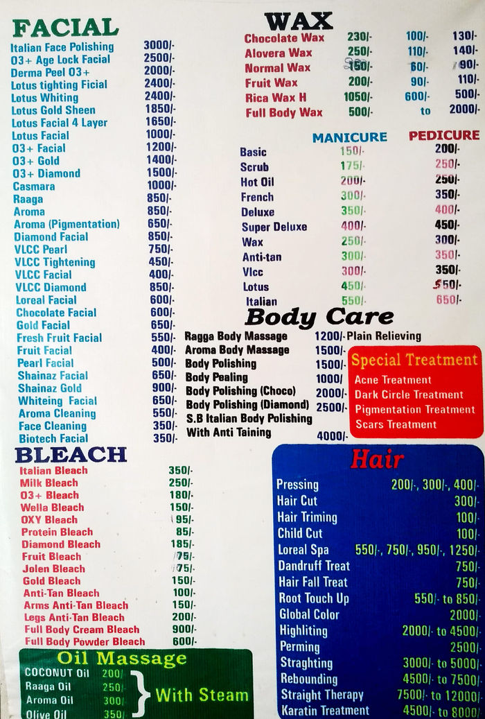 unique-beauty-parlour-menu-and-price-list-for-janakpuri-new-delhi