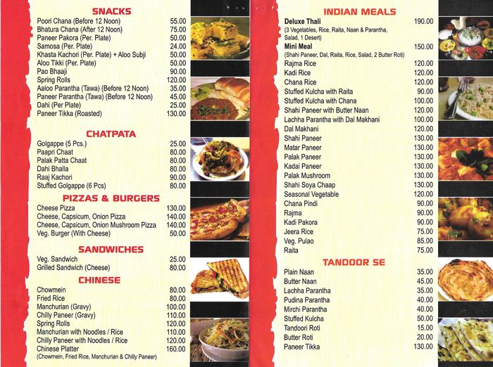 Punjab Sweet Corner Menu And Price List For Karol Bagh, New Delhi ...