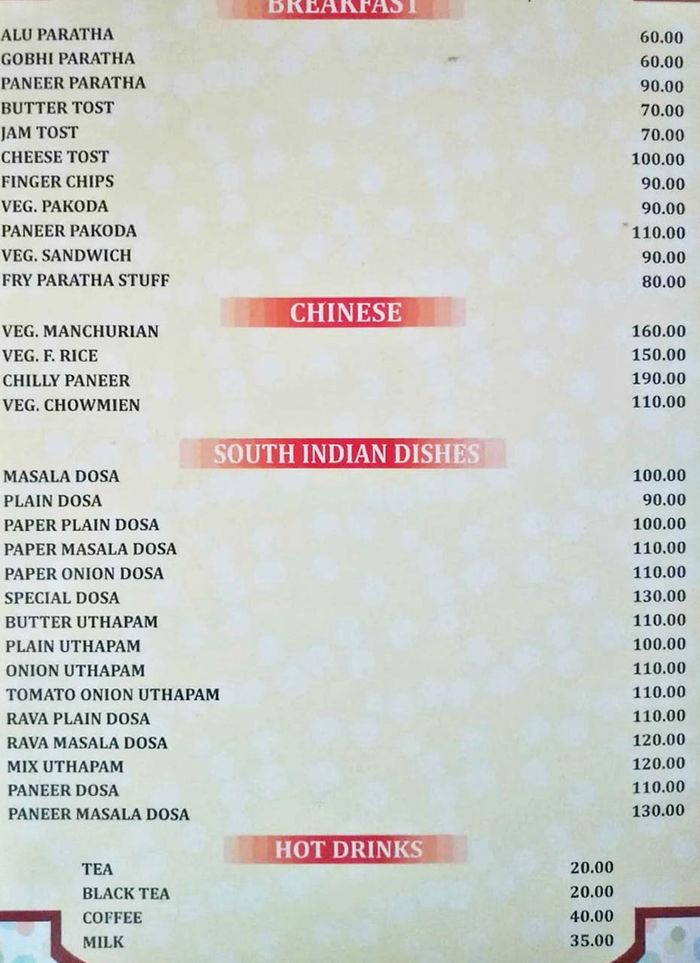 Jal Mahal Trident Jaipur Menu and Price List for Amer Road, Jaipur