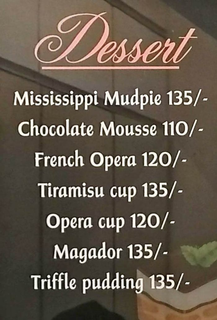 Monica's Puddings & Pies Menu and Price List for Sector 35C, Chandigarh