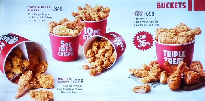 Kfc Buckets Menu