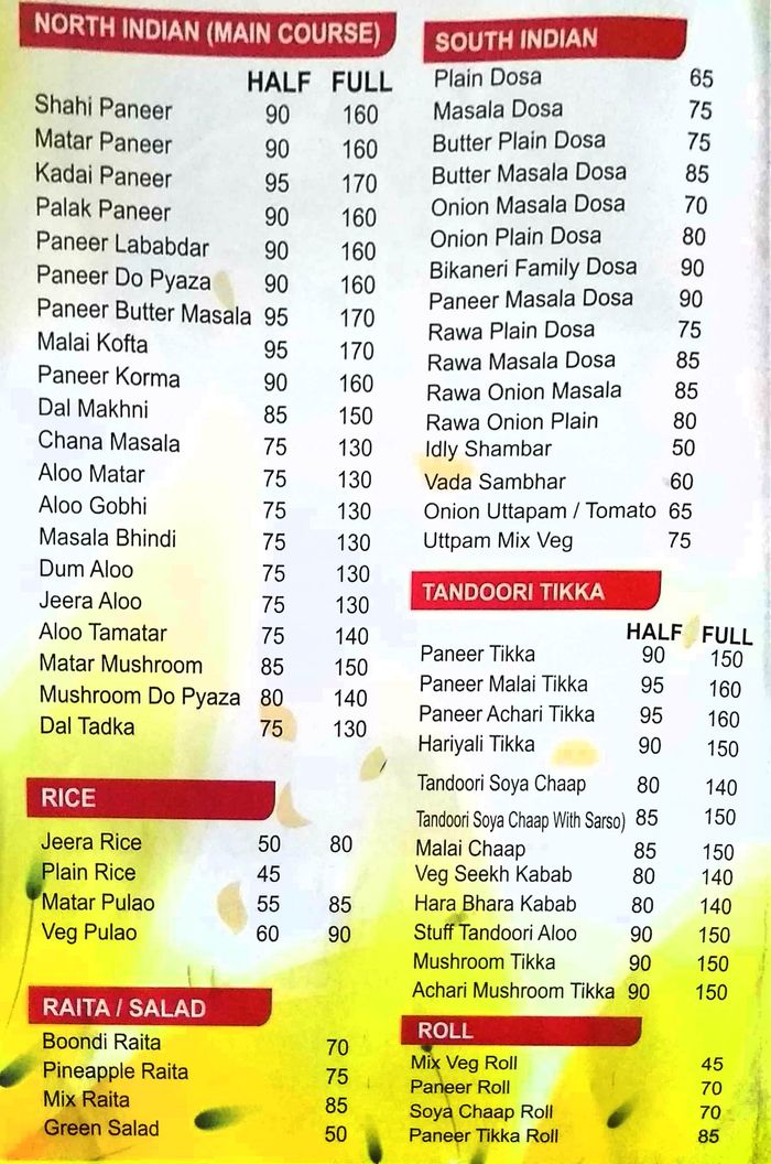 Exotic Bikaner Sweets Menu and Price List for Vasundhara, Ghaziabad ...