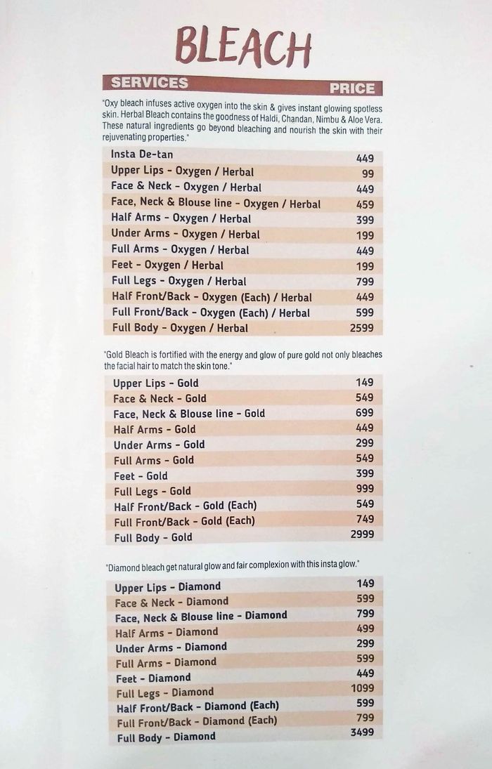 Vlcc Menu And Price List For Malviya Nagar New Delhi Nearbuy Com
