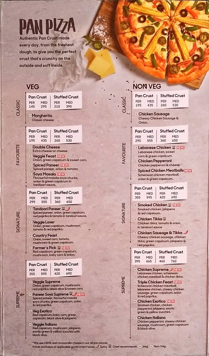 Pizza Hut Menu And Price List For Kandivali East Mumbai Nearbuycom