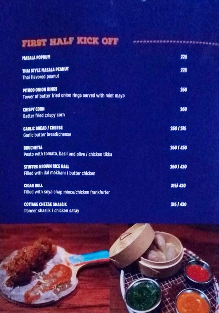 Hangout Sports Diner Menu and Price List for Saket, New Delhi