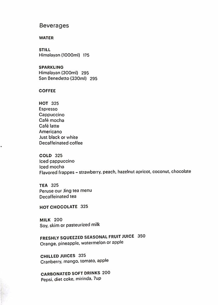 Seasonal Tastes - The Westin Mumbai Garden City Menu And Price List For 