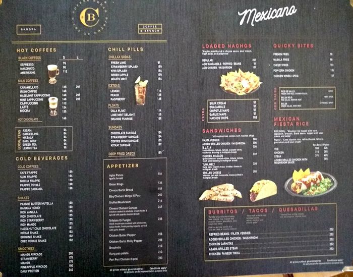 Uba Tuba Menu and Price List for Bandra West, Mumbai