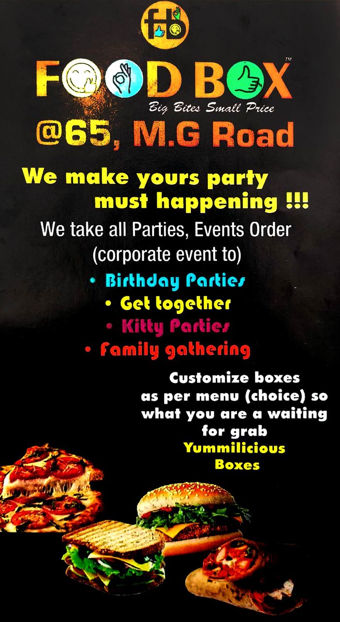 Food Box Menu and Price List for Fort, Mumbai