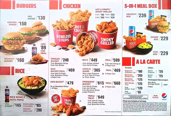 KFC Menu and Price List for Janakpuri, New Delhi | nearbuy.com