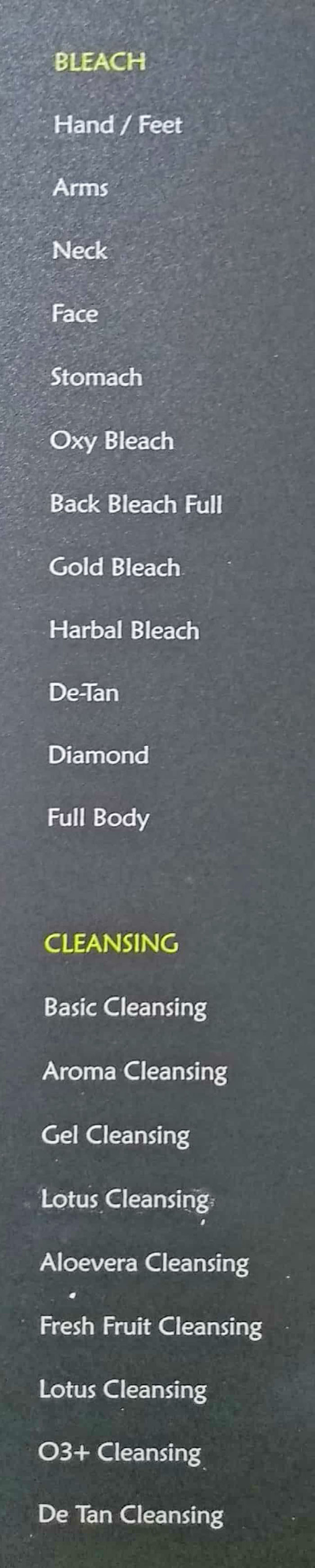 GEETANJALI SALON Menu and Price List for Greater Kailash 1, New Delhi | GEETANJALI SALON Menu and Price List for Greater Kailash 1, New Delhi |