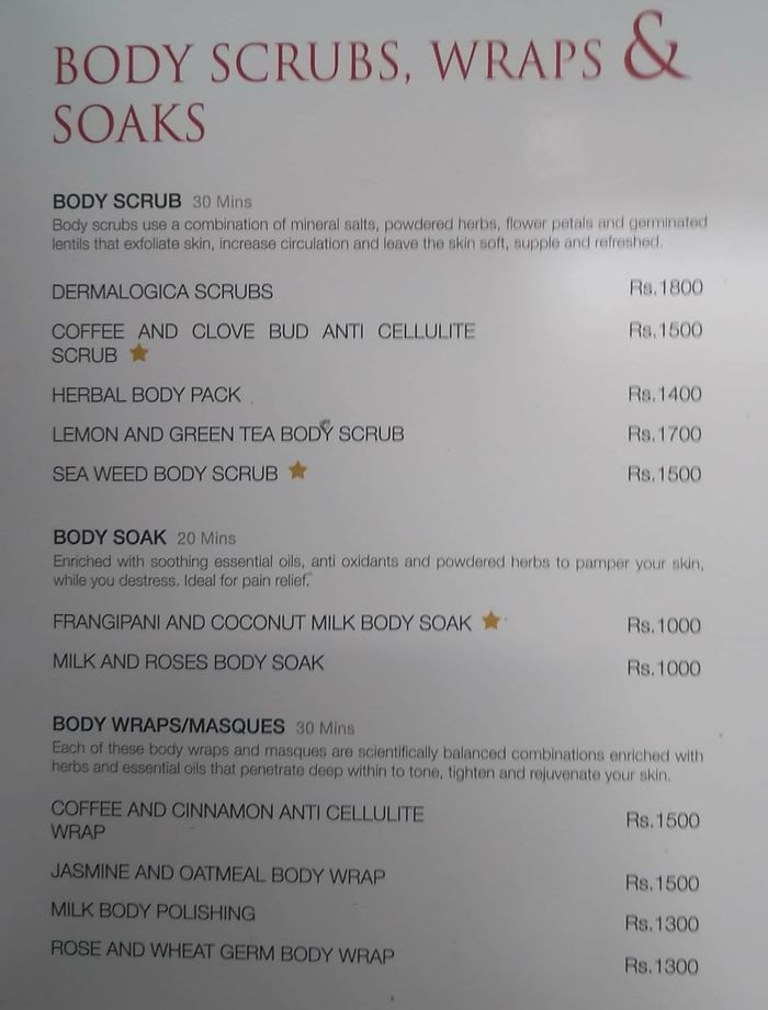 Bodycraft Spa And Salon Packages and Price List for Jayanagar, Bengaluru |  