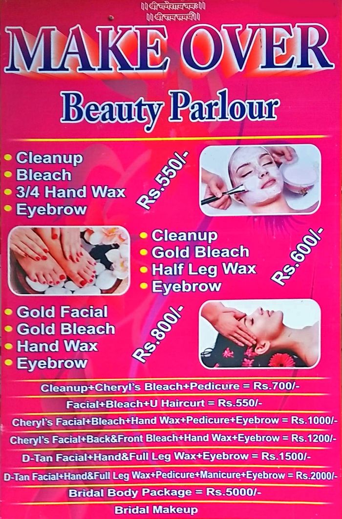 Make Over Beauty Parlour Menu And Price List For Dahisar East Mumbai make-over-beauty-parlour-menu-and-price-list-for-dahisar-east-mumbai