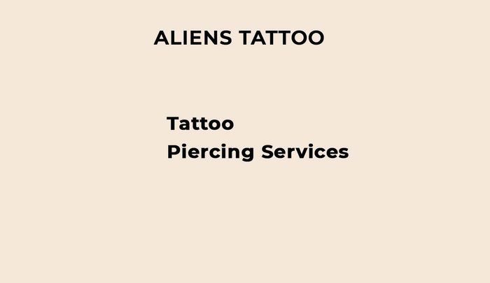 Aliens Tattoo Menu and Price List for Malad West, Mumbai | nearbuy.com
