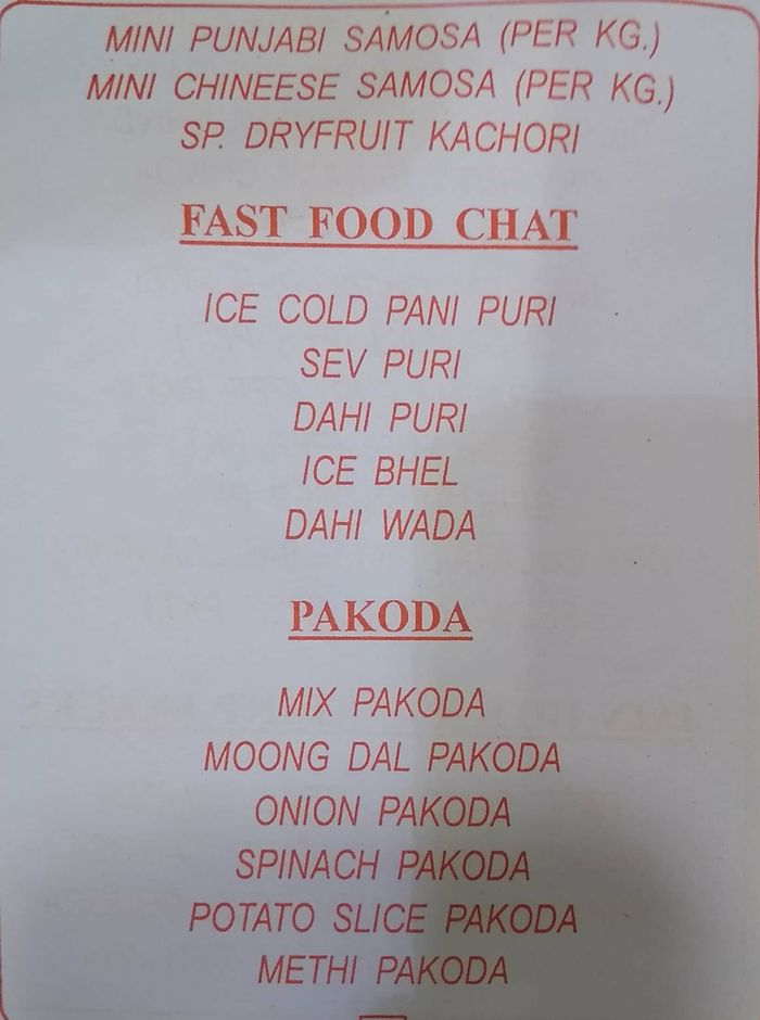 Tip Top Menu and Price List for Ghatkopar East, Mumbai