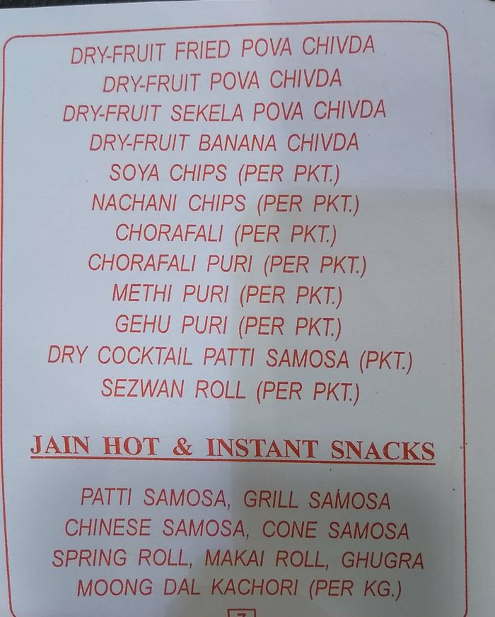 Tip Top Menu and Price List for Ghatkopar East, Mumbai