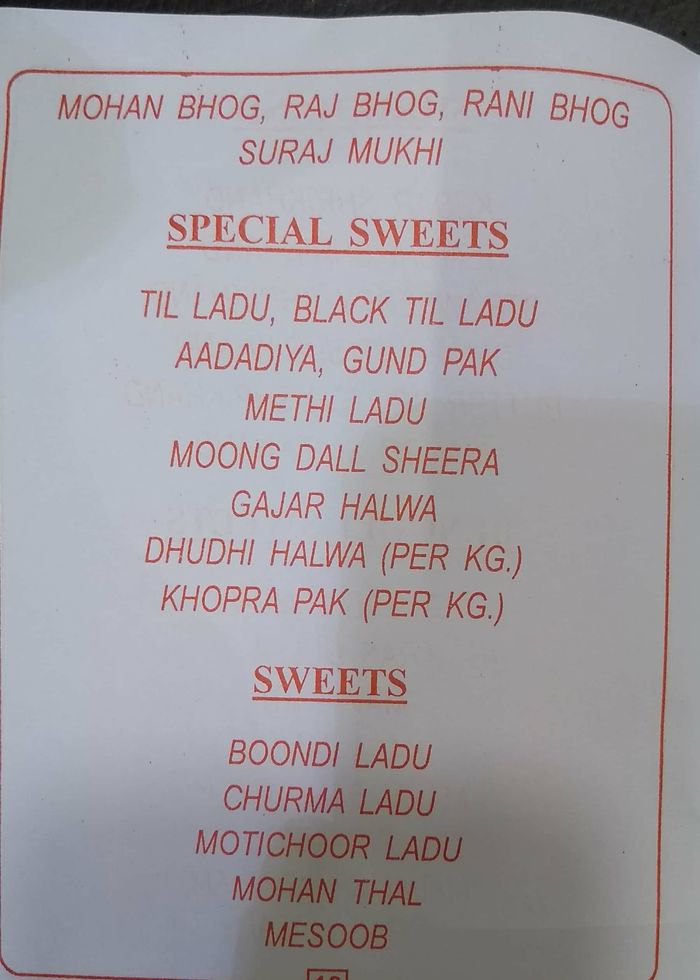 Tip Top Menu and Price List for Ghatkopar East, Mumbai