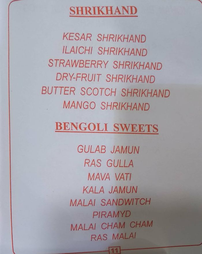 Tip Top Menu and Price List for Ghatkopar East, Mumbai
