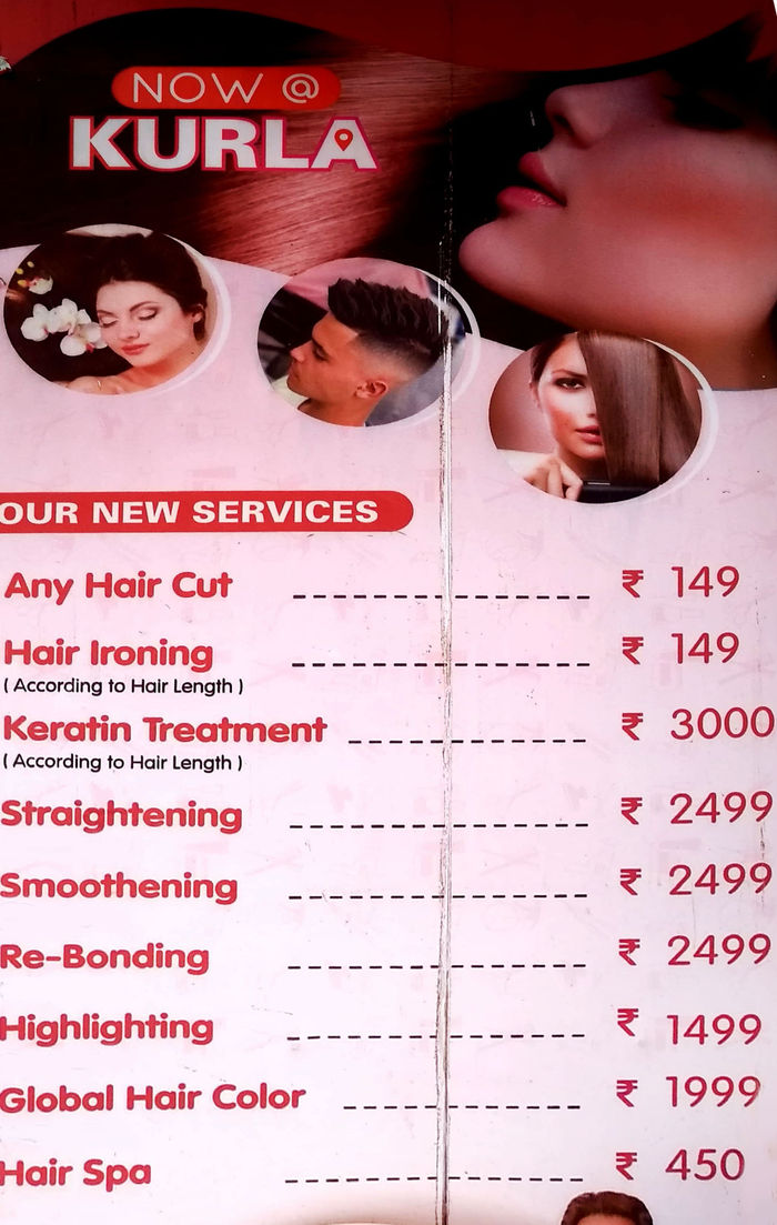 Jawed Habib Hair Xpreso Menu and Price List for Kurla West, Mumbai |  