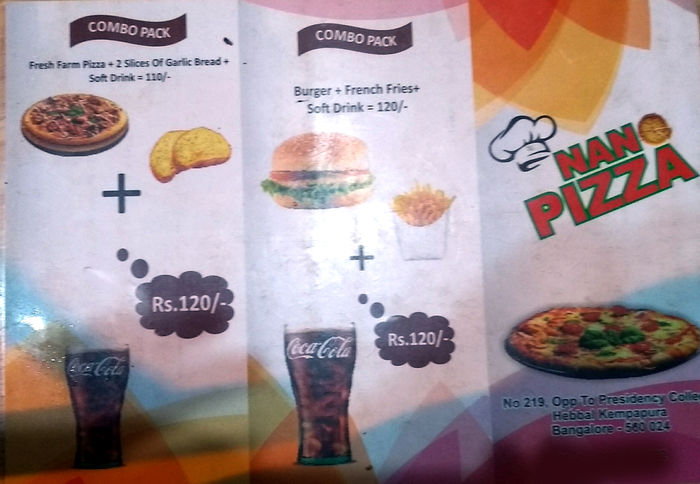 Nano Pizza Menu And Price List For Hebbal Kempapura Bengaluru Nearbuy Com