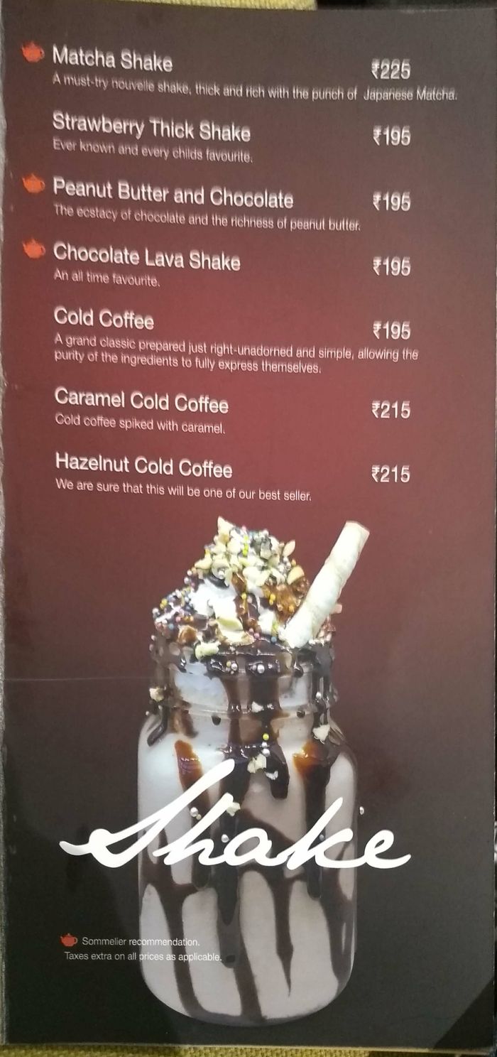 Tea Trails Cafe Menu and Price List for Ghatkopar East, Mumbai