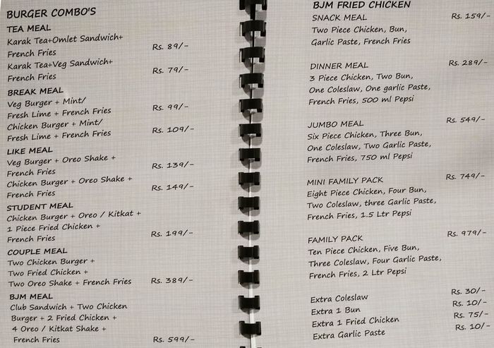 Bjm Restaurant Cafe Menu And Price List For Doddanagamangala Bengaluru Nearbuy Com