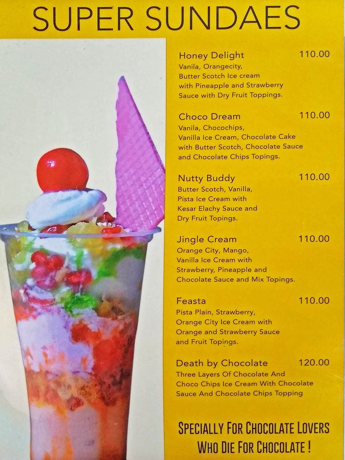 Prabhu Ice Cream Menu and Price List for Mulund East, Mumbai | nearbuy.com