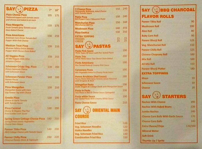 Say Cheese Menu And Price List For Byculla Mumbai Nearbuy Com