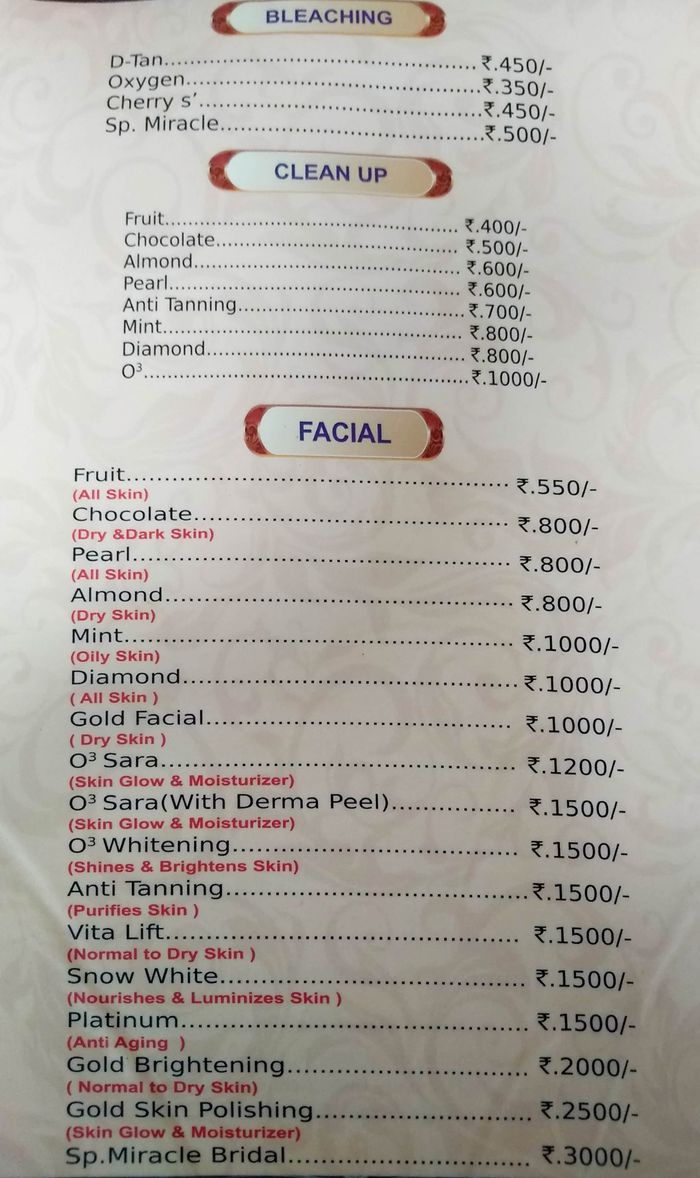 miracle hair salon prices