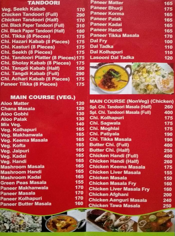 Status Bar & Restaurant Menu and Price List for Kurla East, Mumbai