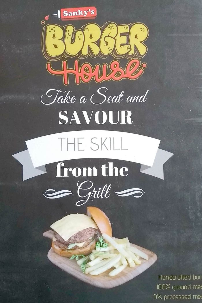 Sanky's Burger House Menu and Price List for HBR Layout, Bengaluru