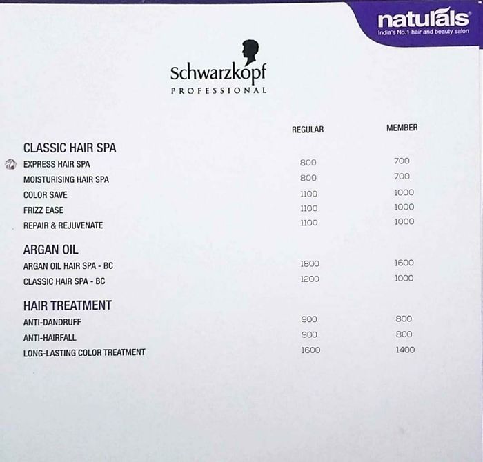 Naturals Menu and Price List for HSR Layout, Bengaluru Naturals Menu and Price List for HSR Layout, Bengaluru