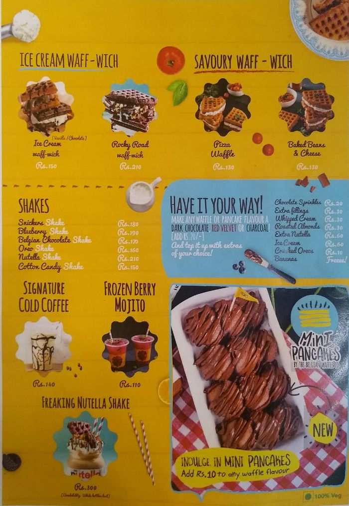 Belgian Waffle Menu And Price List For Prenderghast Road Secunderabad Nearbuy Com