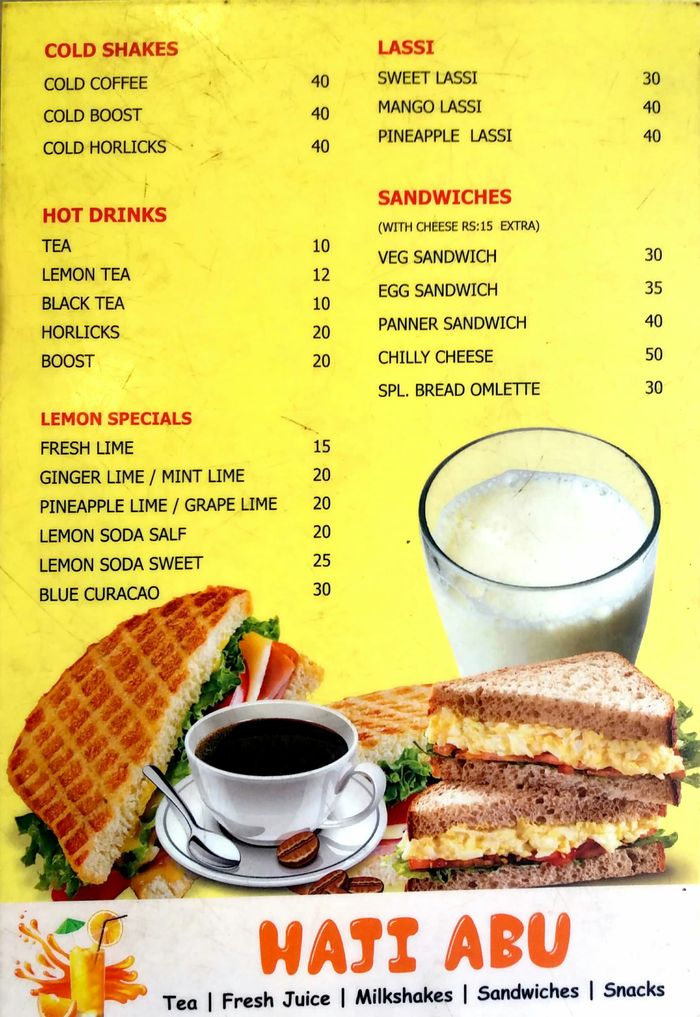 Haji Abu Menu And Price List For Alwarpet Chennai Nearbuy Com