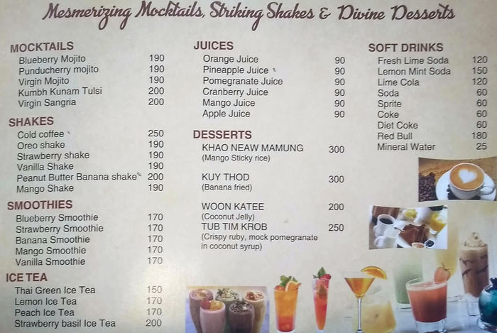 Thai menu price absolute Absolute Thai