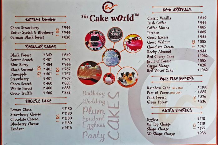 Share 146+ cake world chennai menu super hot - kidsdream.edu.vn
