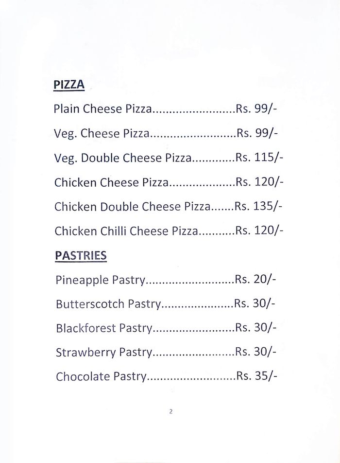 Anmol Sweets & Bakers Menu and Price List for Shapur Nagar, Hyderabad