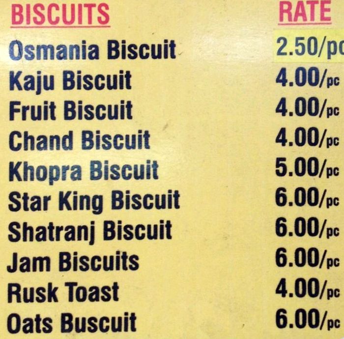 Nimrah Cafe And Bakery Menu and Price List for Quil Wath, Hyderabad