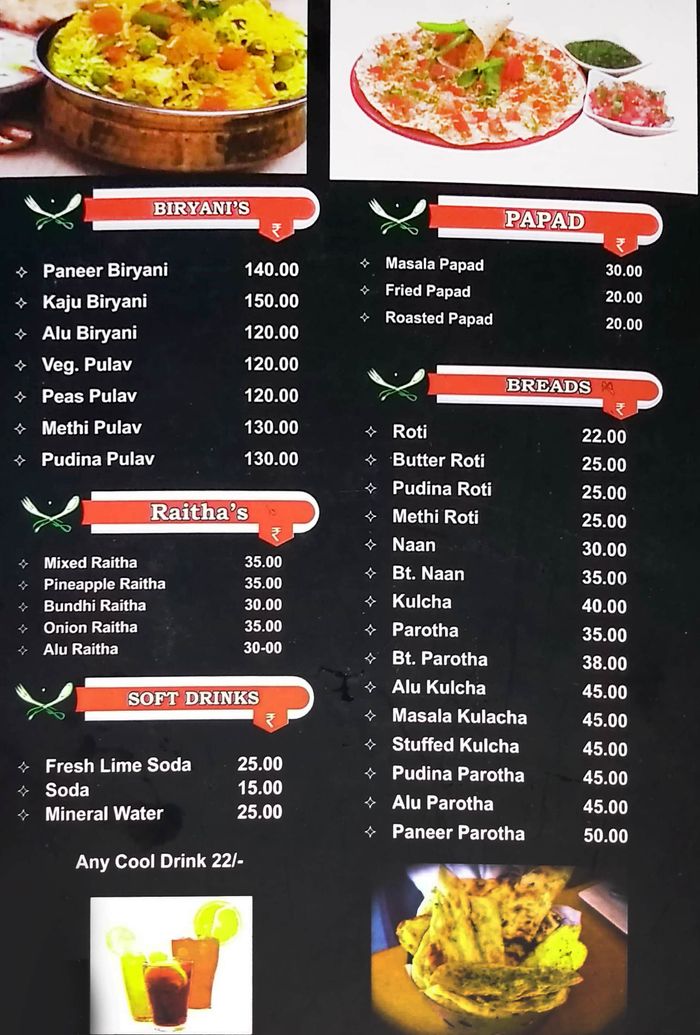 Sai Brindavan Udupi Hotel Menu and Price List for Chaitanyapuri ...