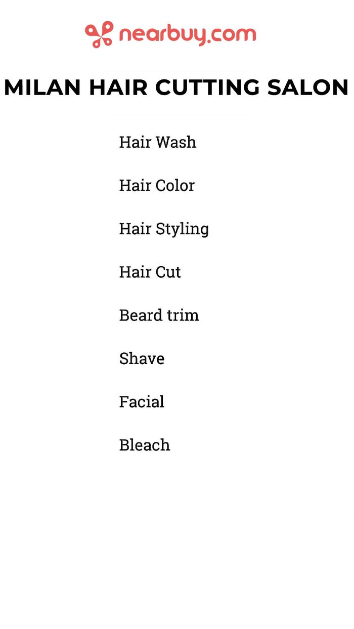 Milan Hair Cutting Salon Menu and Price List for Thane West, Thane |  