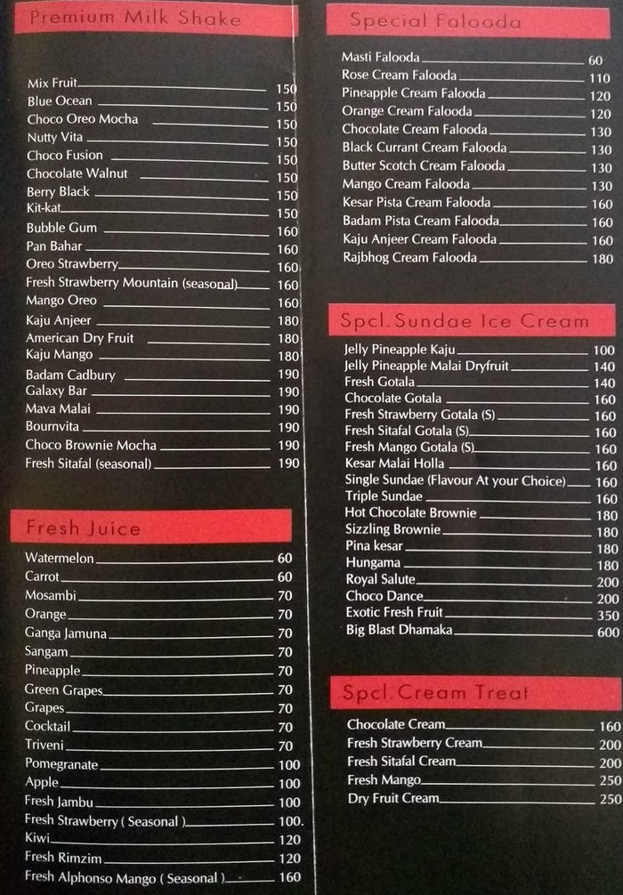 B'Creamy Menu And Price List For Thane West, Thane | Nearbuy.com