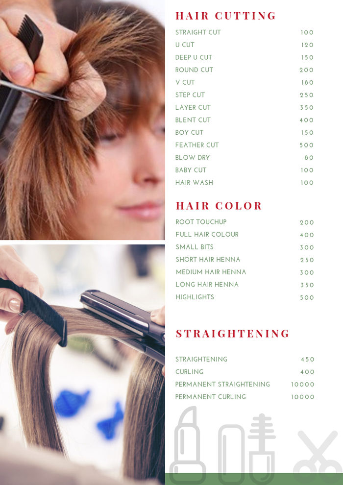 Spark Beauty Parlor Menu and Price List for Chenchu Guda, Hyderabad |  