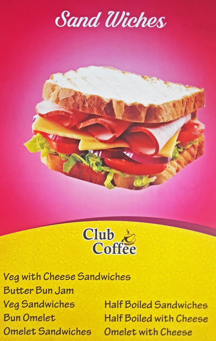 Club Coffee Menu And Price List For Arumbakkam Chennai Nearbuy Com