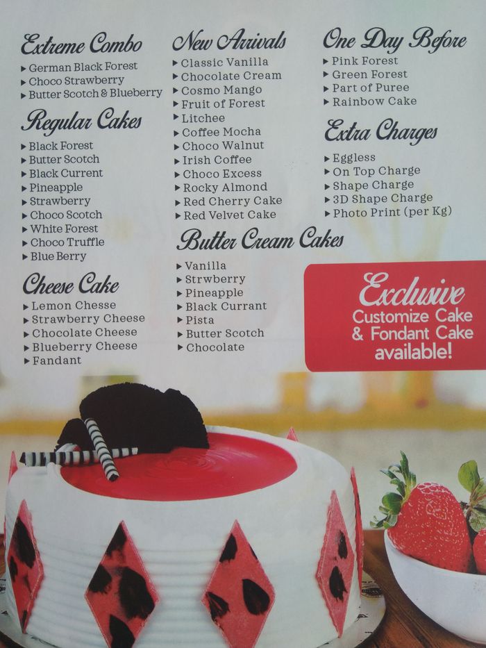 Top more than 123 cake world menu list super hot - awesomeenglish.edu.vn