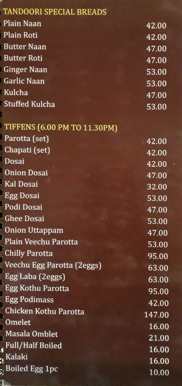 Salem RR Briyani Unvagam Menu and Price List for Ramapuram, Chennai ...