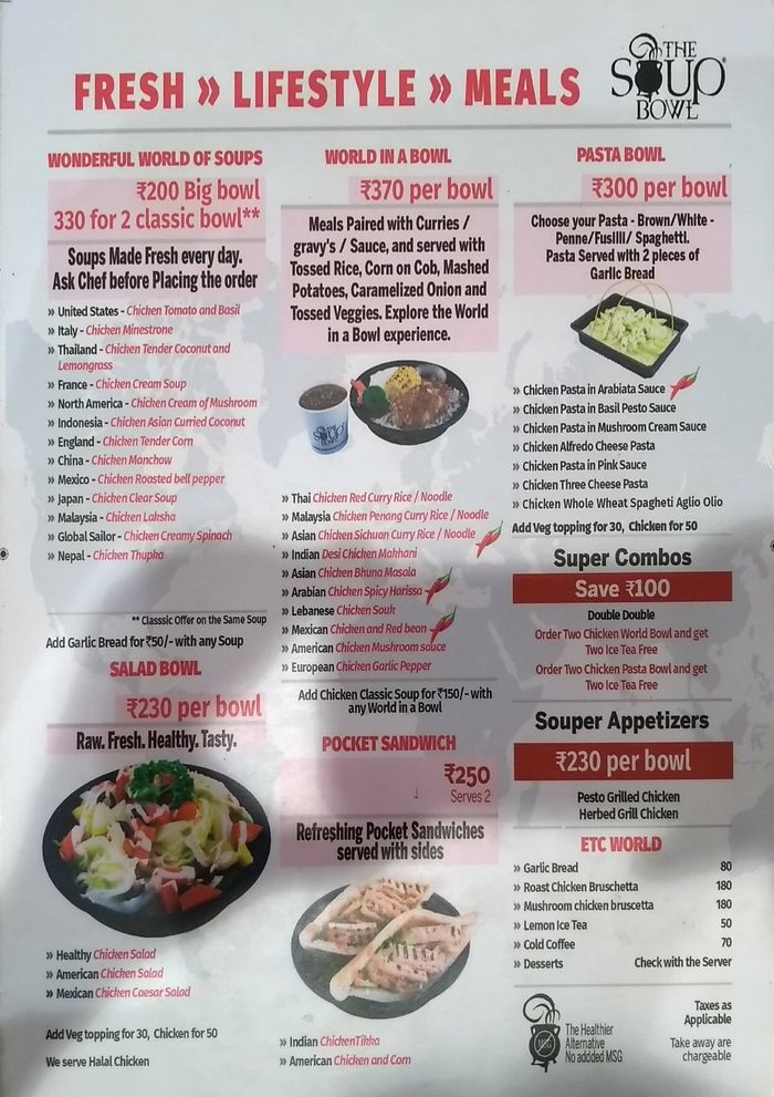 american soup menu