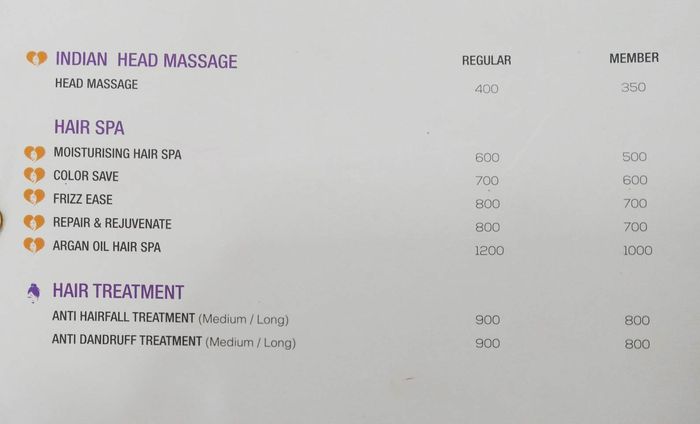 Naturals Menu and Price List for Poonamallee, Chennai 
