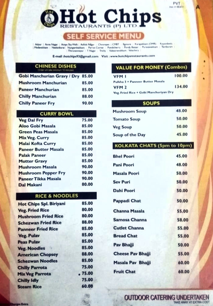 hot chips price