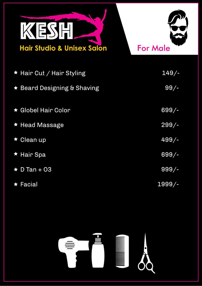 Kesh Hair Studio & Unisex Salon Packages and Price List for Wakad, Pimpri  Chinchwad 